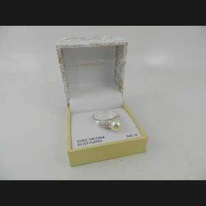 Charter Club Silver Pearl CZ Ring